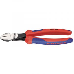 Knipex 74 02 200 200mm High Leverage Diagonal Side Cutter with Comfort Grip Handles
