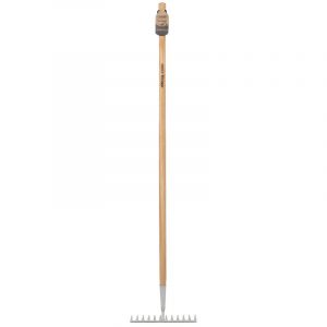 Stainless Steel Garden Rake with Ash Handle