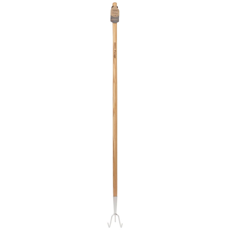 Stainless Steel 3 Prong Cultivator with Ash Handle