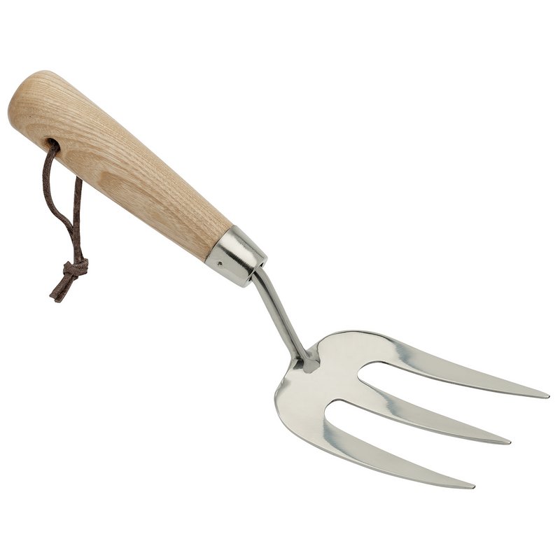 Stainless Steel Hand Weeding Fork with Ash Handle
