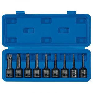 1/2” Sq. Dr. Draper TX-STAR® Socket Bit Set (9 Piece)
