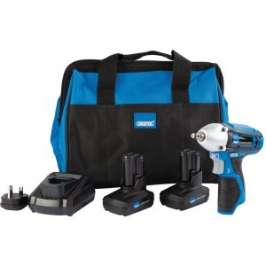 Draper Storm Force® 10.8V Power Interchange Impact Wrench Kit (+2 x 4Ah Batteries, Charger and Bag)