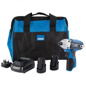 Draper Storm Force® 10.8V Power Interchange Impact Driver Kit (+2 x 1.5Ah Batteries, Charger and Bag)