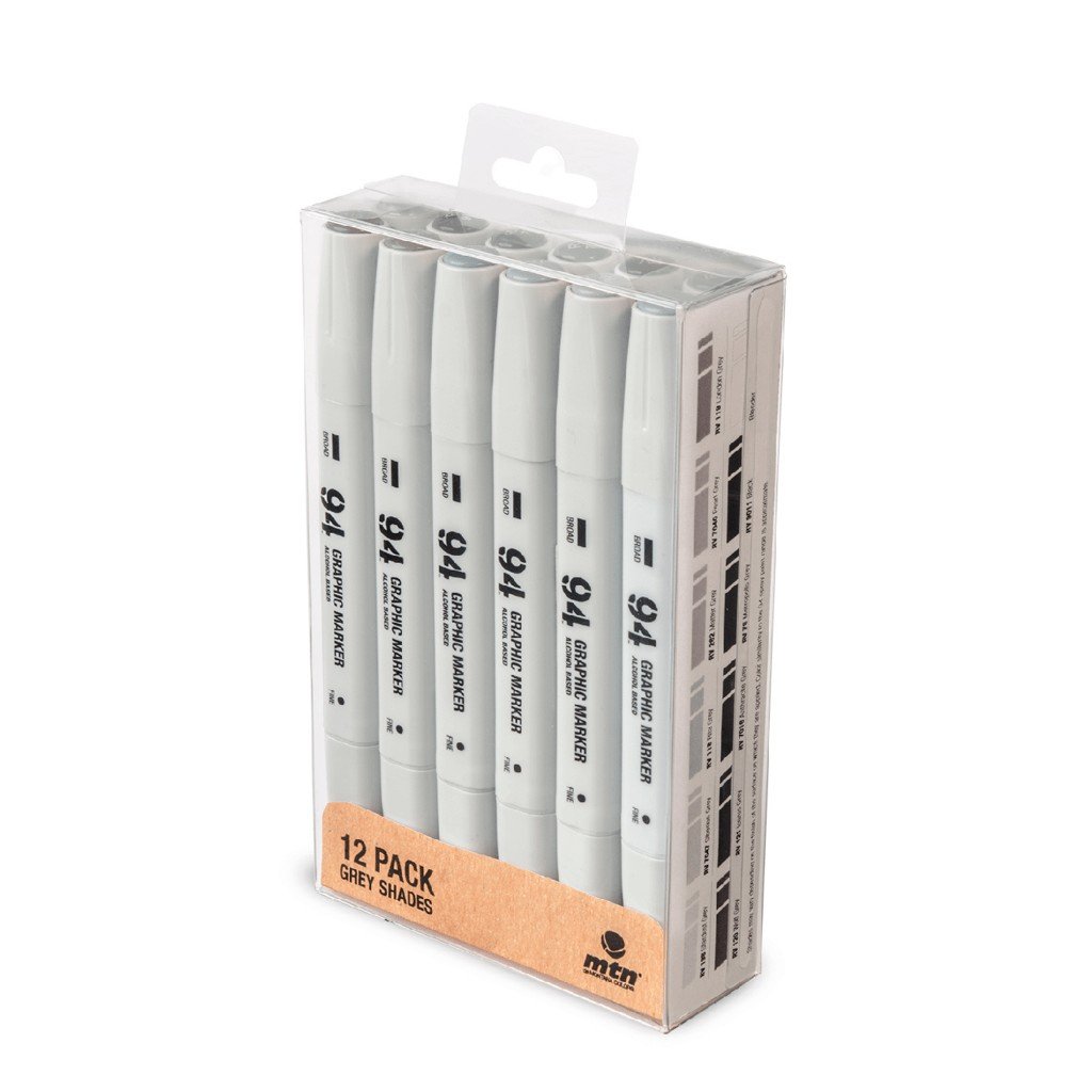 MTN 94 Graphic Markers GREY SHADES