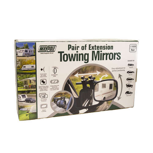 MP8329 Pair Of Caravan Towing Mirrors (Convex Glass) - Image 3