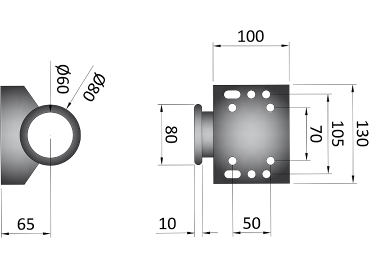 MP977 60mm 300Kg Auto Fold Jockey Wheel - Image 3