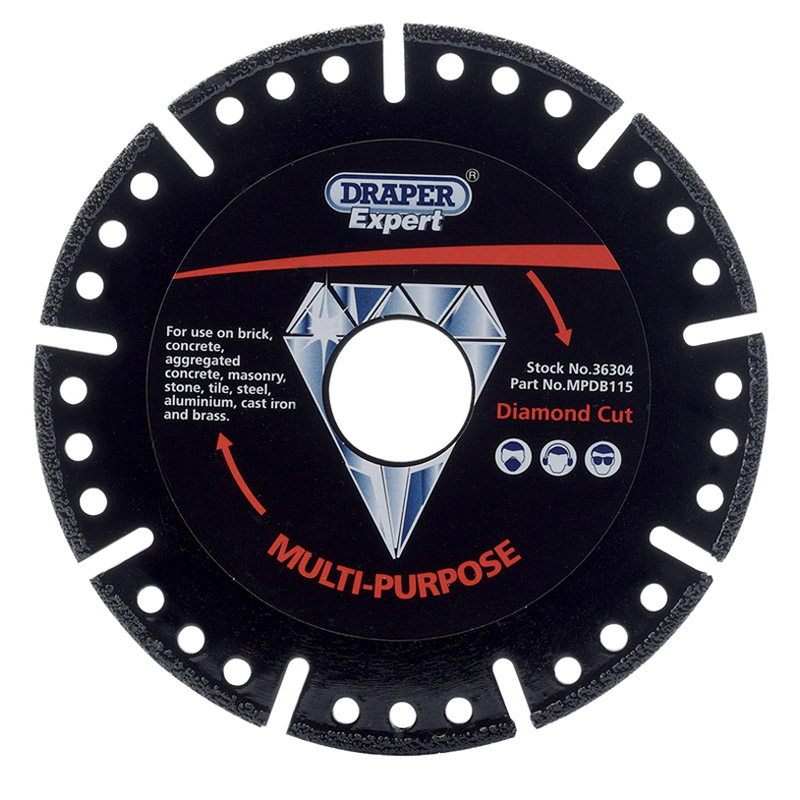 115 x 22.2mm Multi-Purpose Segmented Diamond Cutting Blade