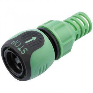 Flexible Soft Grip 1/2" Hose Connector with Stop Button