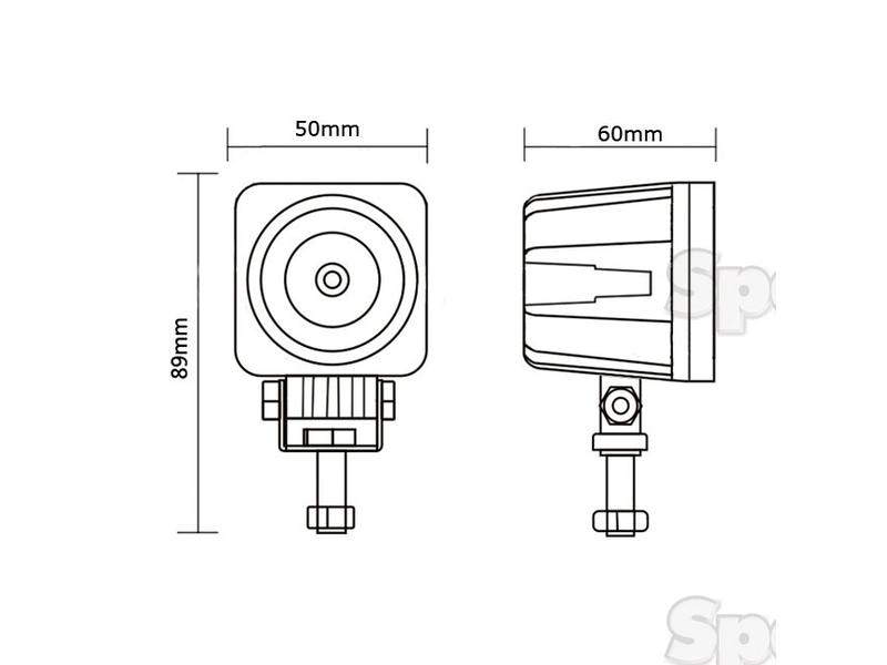 SPAREX LED Work Light, Interference: Not Classified, 750 Lumens Raw, 10-80V - Image 8