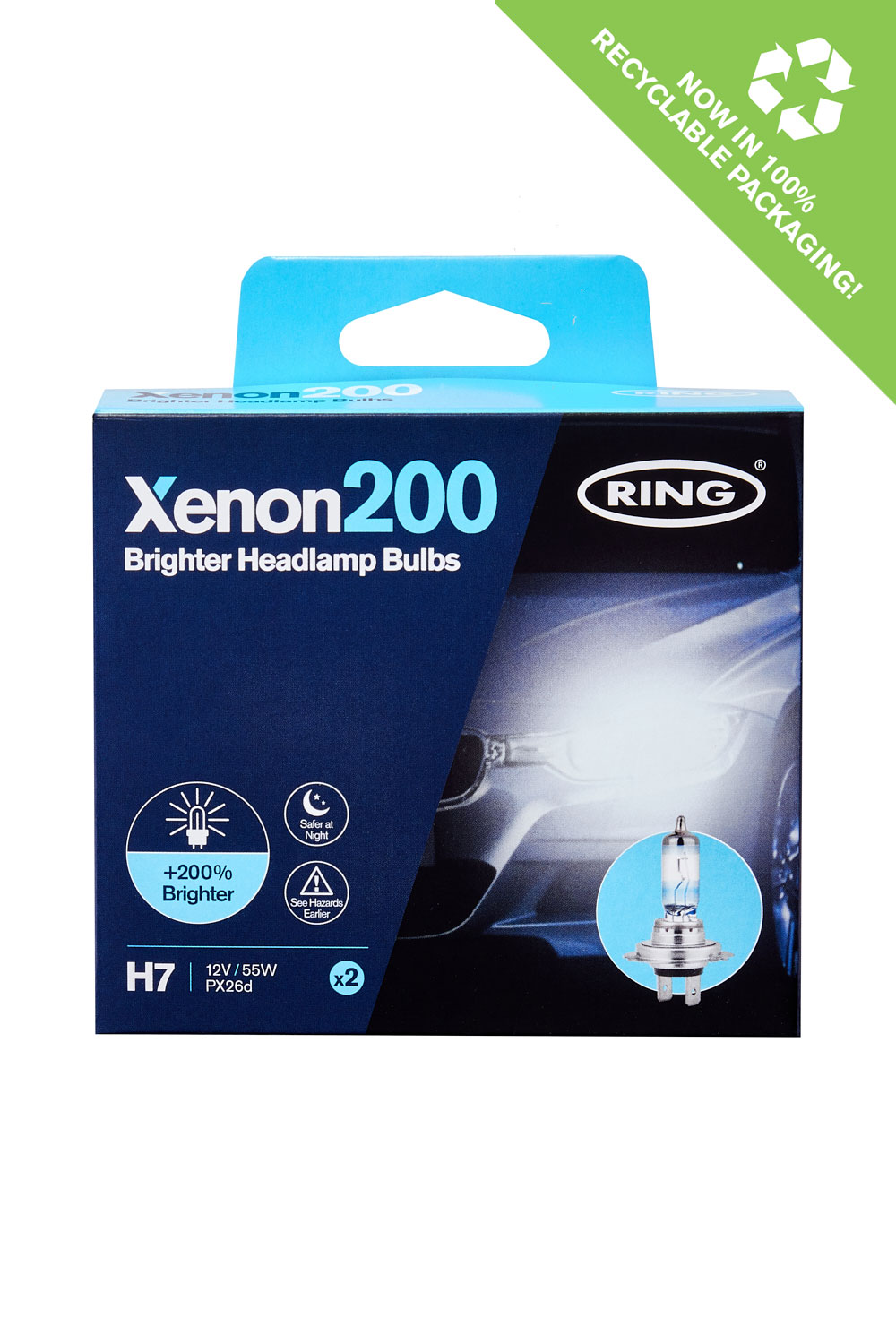 RING H7 Xenon200 Brighter Headlamp 12V 55W Px26d - Image 2
