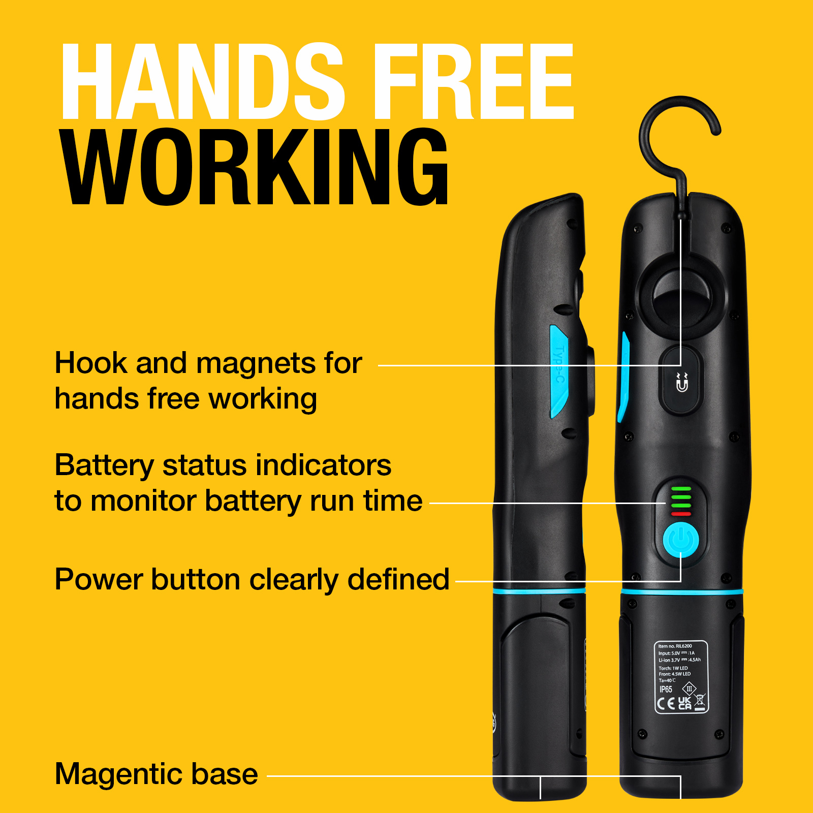 RING MAGFLEX MAX 500 Inspection lamp with UV torch function - Image 4