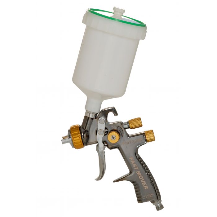 FAST MOVER TOOLS LVLP GRAVITY SPRAY GUN, 600CC POT, 1.8MM