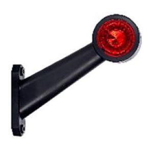 RH Red/White LED Long Oblique Outline Marker Lamp - 12/24V