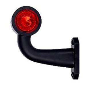 LH Red/White LED Short Angled Outline Marker Lamp - 12/24V