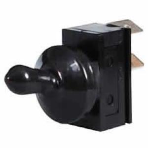 Splashproof On/Off Toggle Switch with Rubber Gaiter - 10A at 12V