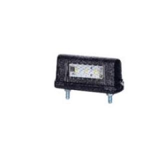 93mm Universal Black Plastic LED Number Plate Lamp - 12/24V