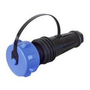 2 Pin Heavy Duty Waterproof In-Line Plastic Socket - 32A