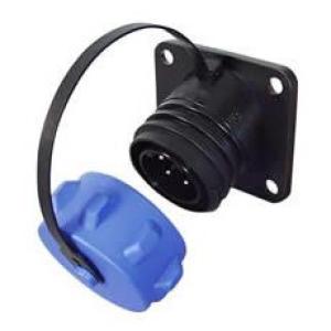 3 Pin Heavy Duty Waterproof Plastic Bulkhead Socket - 32A