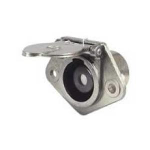 24V Single Pin Heavy Duty Metal Clang Socket with Cover
