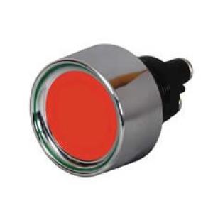 Momentary On Push Switch with Red LED Illumination - 12V