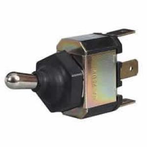 Splashproof On/Off/Momentary On Toggle Switch with Rubber Gaiter - 10A at 28V