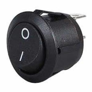 Black On/Off Round Rocker Switch - 12/24V