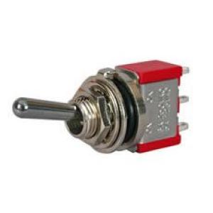 Change Over or On/Off Miniature Toggle Switch with Metal Lever - 5A at 28V