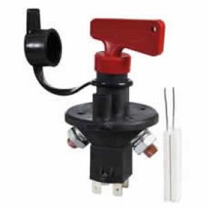 Battery Isolator with Ignition Kill Removable Key and Splashproof Cover - 100A 24V