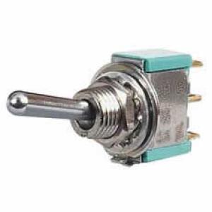Momentary On/Momentary Change Miniature Toggle Switch with Metal Lever - 5A at 28V