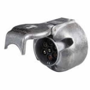 7 Pin Metal Caravan Socket with Fog Lamp Cut Out - 12V ISO 1724