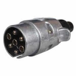7 Pin Metal Caravan Plug - 12V ISO 1724
