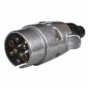 7 Pin Metal Caravan Plug - 12V ISO 3732