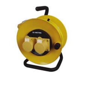16A 110V Yellow Mains Extension Reel - 25m