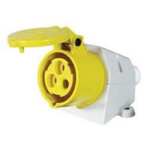16A 110V Yellow Surface-Mounted Socket