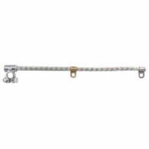 Negative 525mm Round Heavy Duty Tinned Copper Earth Strap - 16/32/0.30mm 260A