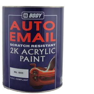HB BODY AUTOEMAIL 2K ACRYLIC PAINT RAL 9005 BLACK 1L