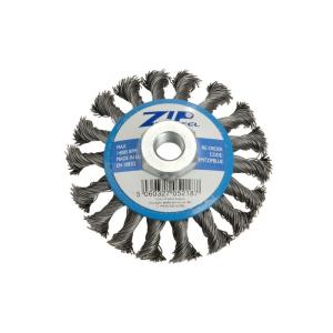 FAST MOVER ZIP WIRE BRUSH WHEEL, BLUE BEVEL 95MM M14 THREAD F