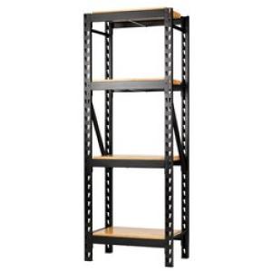 BUNKER® 21 PIECE MODULAR 4 TIER RACKING WITH HARDWOOD SHELVING, 750 MM