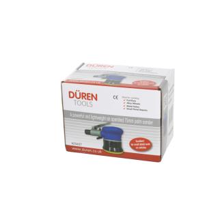 Duren75mm air operated palm sander supplied with 75mm hook & loop backing pad