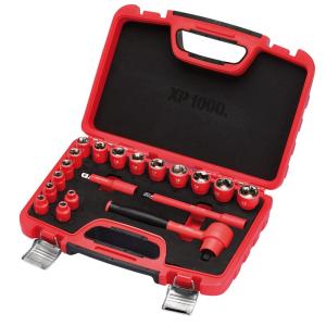 Draper XP1000® VDE Metric Socket Set, 3/8" Sq. Dr. (19 Piece)
