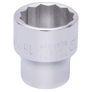 18mm 3/8" Sq. Dr. Elora Bi-Hexagon Socket