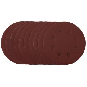 Sanding Discs, 115mm, 240 Grit, Hook & Loop (Pack of 10)