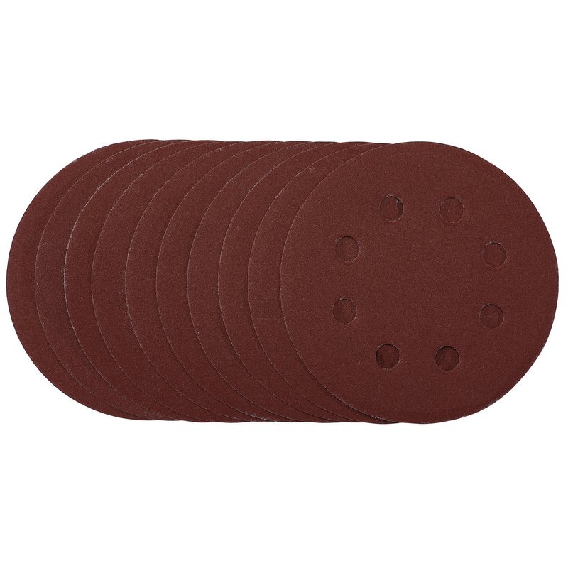 Sanding Discs, 115mm, 240 Grit, Hook & Loop (Pack of 10)