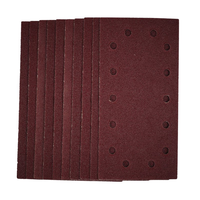 1/2 Sanding Sheets with Hook and Loop, 115 x 230mm, 40 Grit (Pack of 10)