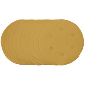 Gold Sanding Discs with Hook & Loop, 150mm, 400 Grit (Pack of 10)