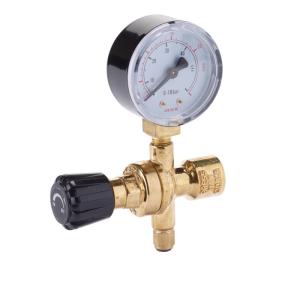 Gas Bottle Regulator with Gauge, 130 bar