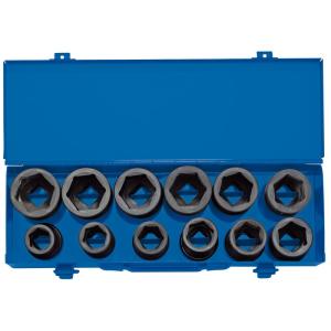 3/4" Sq. Dr. Combined MM/AF Impact Socket Set in Metal Case (12 Piece)