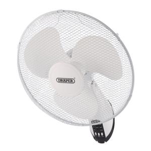 230V Oscillating Wall Mounted Fan with Remote Control, 16"/400mm, 3 Speed